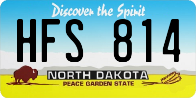 ND license plate HFS814