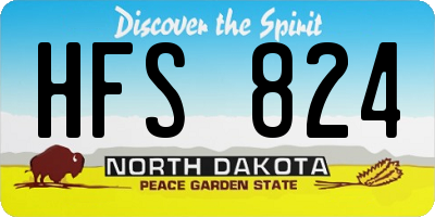 ND license plate HFS824