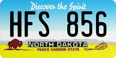 ND license plate HFS856