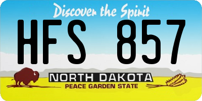 ND license plate HFS857