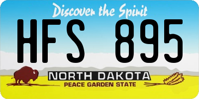 ND license plate HFS895