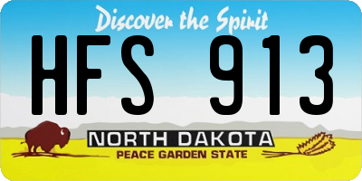 ND license plate HFS913