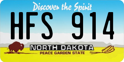 ND license plate HFS914