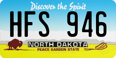 ND license plate HFS946
