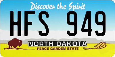 ND license plate HFS949
