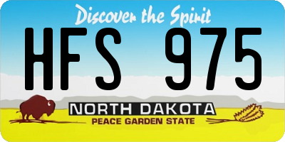 ND license plate HFS975