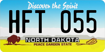 ND license plate HFT055