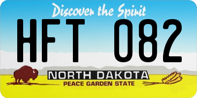ND license plate HFT082