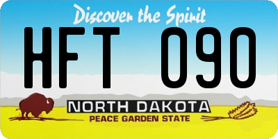 ND license plate HFT090
