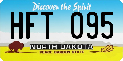 ND license plate HFT095