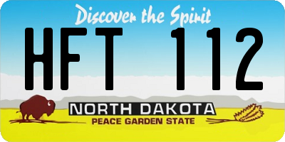 ND license plate HFT112