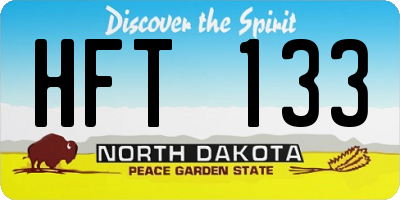 ND license plate HFT133