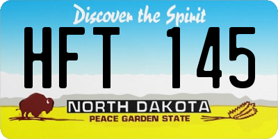 ND license plate HFT145