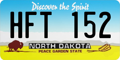 ND license plate HFT152