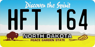 ND license plate HFT164