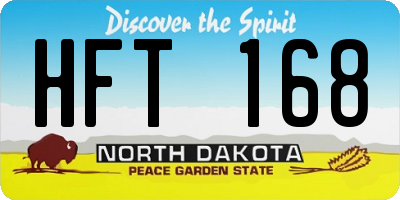 ND license plate HFT168