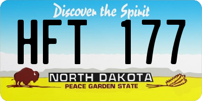 ND license plate HFT177