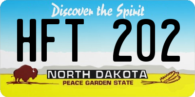 ND license plate HFT202