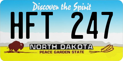ND license plate HFT247