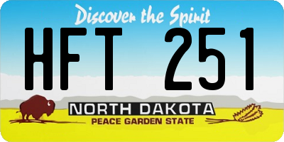 ND license plate HFT251