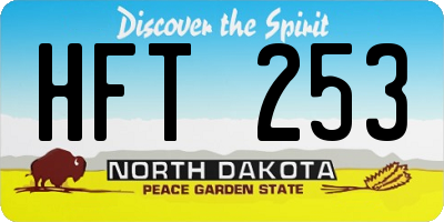 ND license plate HFT253