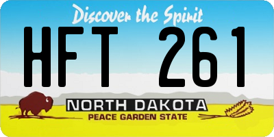 ND license plate HFT261