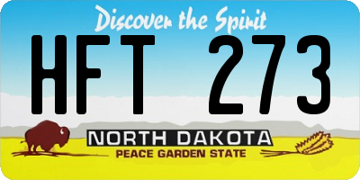 ND license plate HFT273