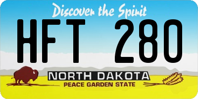 ND license plate HFT280