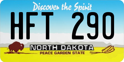 ND license plate HFT290
