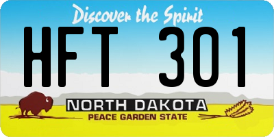 ND license plate HFT301