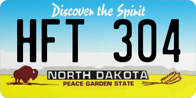 ND license plate HFT304