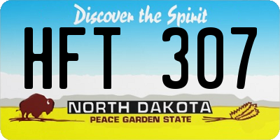 ND license plate HFT307