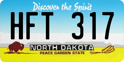 ND license plate HFT317