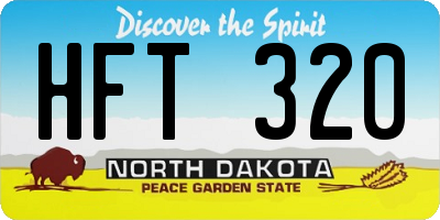 ND license plate HFT320