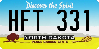 ND license plate HFT331