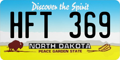 ND license plate HFT369