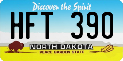 ND license plate HFT390