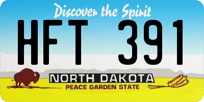 ND license plate HFT391
