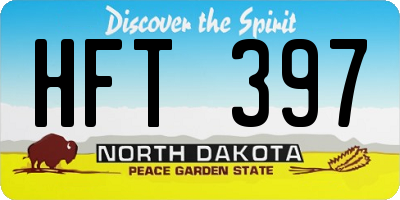 ND license plate HFT397