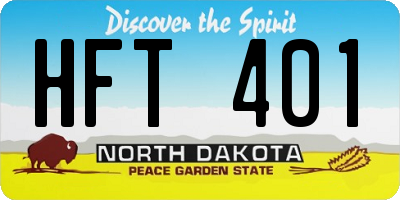 ND license plate HFT401