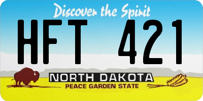 ND license plate HFT421