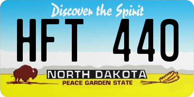 ND license plate HFT440