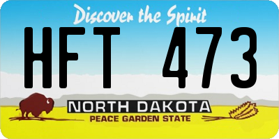 ND license plate HFT473