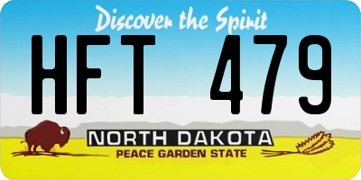 ND license plate HFT479