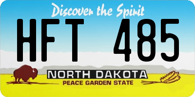 ND license plate HFT485
