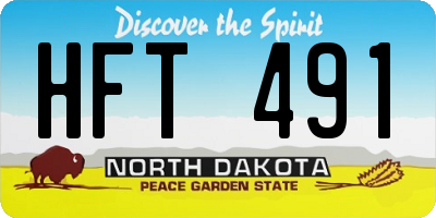 ND license plate HFT491