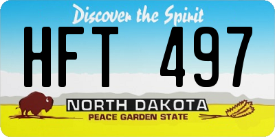 ND license plate HFT497