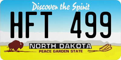 ND license plate HFT499