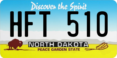 ND license plate HFT510