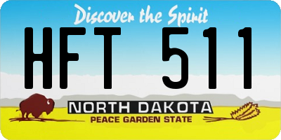 ND license plate HFT511